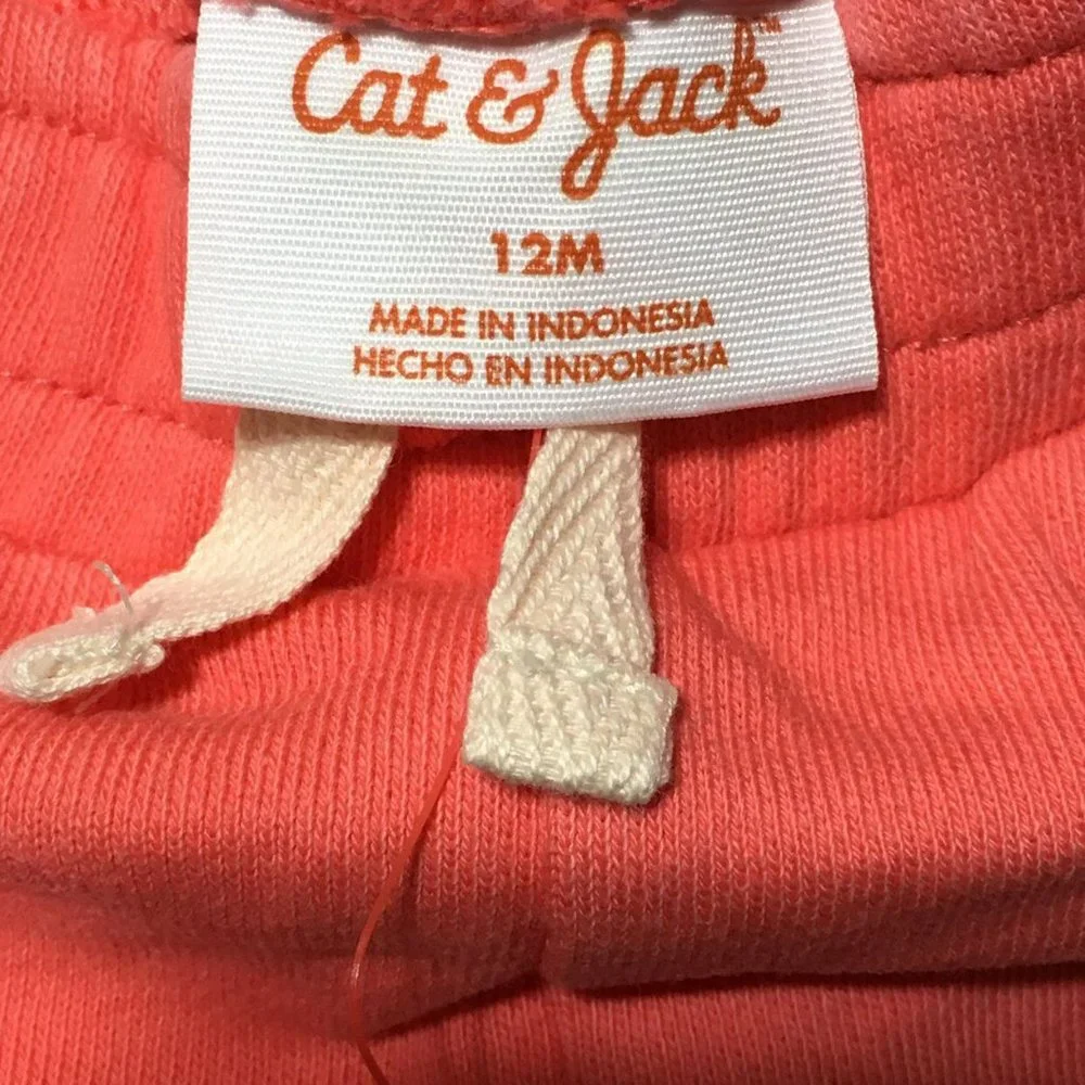 New Baby Cat and Jack 12 Months Coral Shorts Pull On